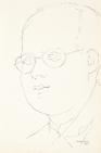 Rozsda, Endre - 1. Man with Cello, Portrait of a Man, 1951 painting