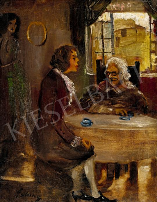  Gulácsy Lajos - Oliver megkéri Olivia kezét, 1910 körül | 72. Őszi aukció aukció / 170 tétel