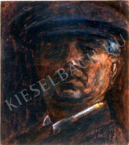 Nagy, István - Self-Portrait with Swiss-Hat, 1925 painting