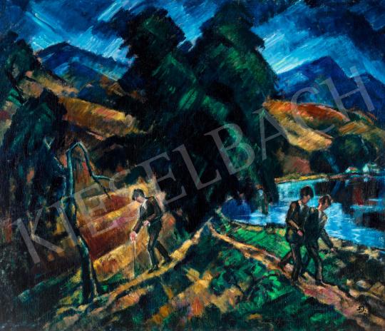 Schadl János - Avantgárd táj (Úton), 1928 | 72. Őszi aukció aukció / 184 tétel