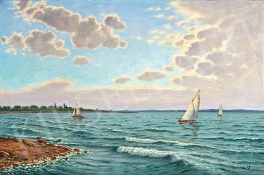 Rubovics, Márk - Lake Balaton with Sailing Boats | 72nd Autumn auction auction / 193 Lot