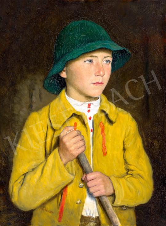  Glatz Oszkár - Zöld sapkás fiú | 72. Őszi aukció aukció / 242 tétel