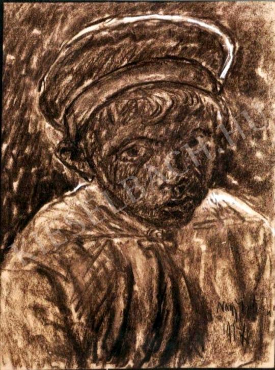 Nagy, István - Boy with a Hat, 1917 painting