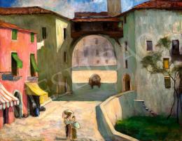 Abonyi, Tivadar - Street Scene in Verona, 1938 
