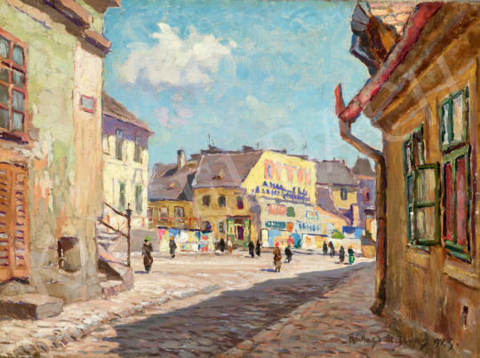  Rákosi Uitz János - Tabán Street Scene, 1923 | 72nd Autumn auction auction / 7 Lot