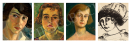  Self Portraits by Female Artist from Lajos Ernst private collection - Self-Portraits by Female Artists (Gina Kovács, Klára Róna, Gitta Gyenes, Mária Lehel) - The Artwork  