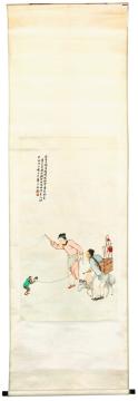  Hua Yisong  - Mutatványosok majommal | 72. Őszi aukció aukció / 230 tétel