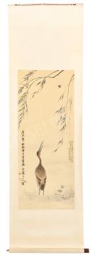   Hua Yan (1682–1756)  jelzéssel - Gázló madár rovart figyel | 72. Őszi aukció aukció / 231 tétel
