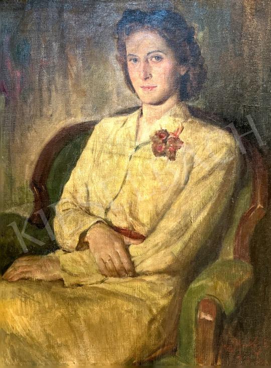 Eladó Markos Lajos - Fiatal nő enteriőrben festménye