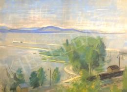  Ruzicskay György - Balatoni panoráma (Badacsony), 1951 