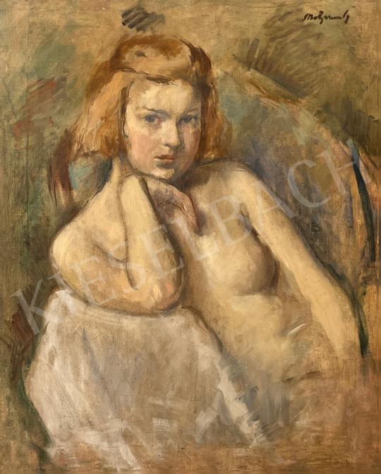 Eladó Mattyasovszky-Zsolnay László - Kék szemű fiatal lány (Akt műteremben)  festménye