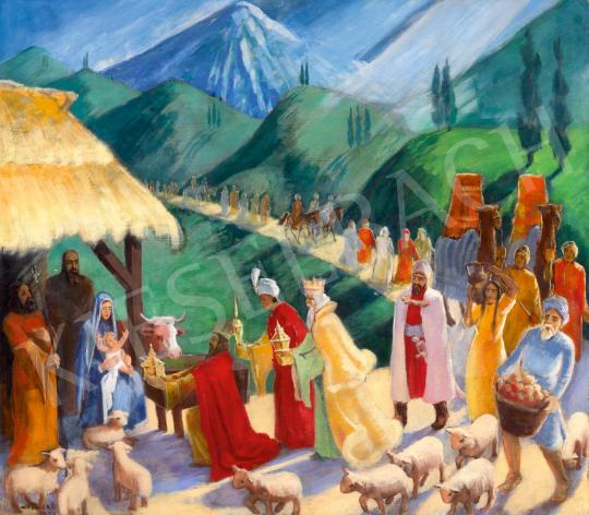  Szili Török Dezső - A háromkirályok utazása Betlehembe, 1939 festménye