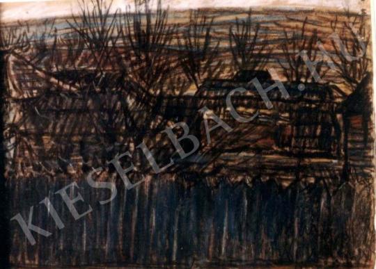 Nagy István - Őszi táj kerítéssel festménye