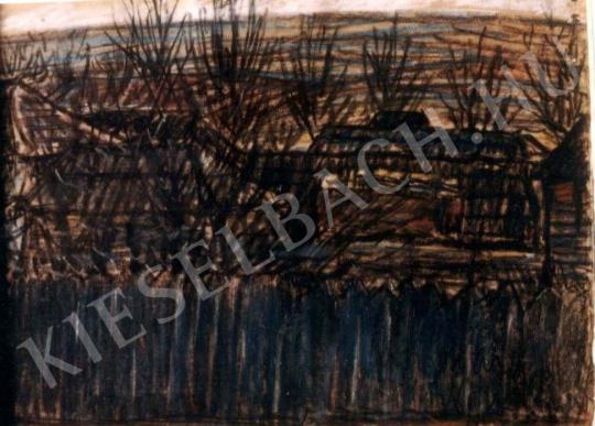 Nagy, István - Autumn Landscape with Fence painting