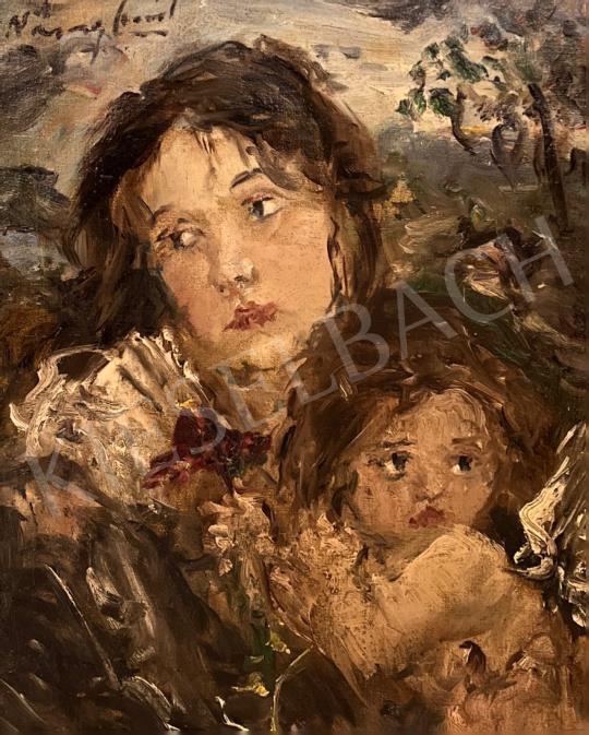 Eladó Náray Aurél - Anya gyermekével  festménye