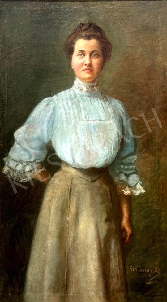 For sale  Gremsperger, Ernő - Portrait of a woman 's painting