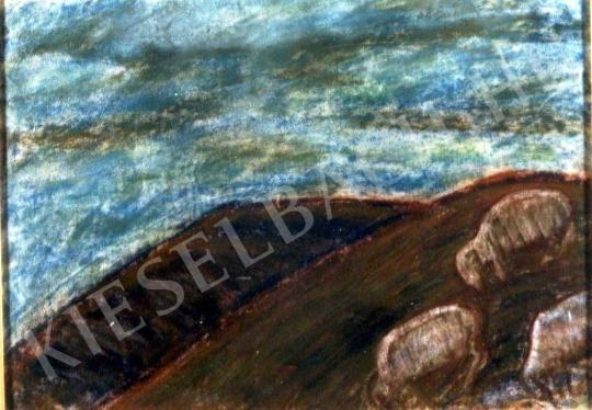 Nagy, István - Hillside with Sheeps painting