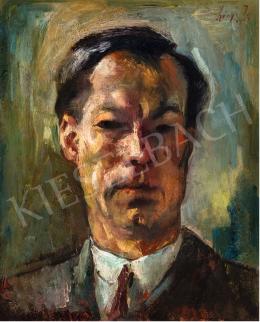  Szőnyi István - Nyakkendős önarckép, 1929  