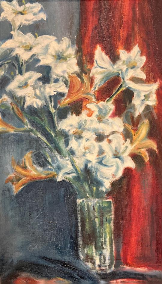 Eladó Ismeretlen festő - Liliomok vázában festménye