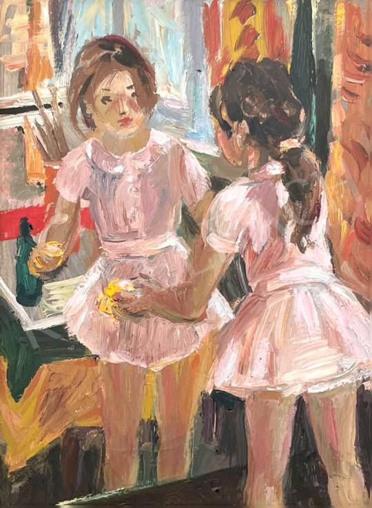 For sale Balogh, András - Little girl in front of a mirror  's painting