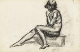  Szőnyi, István - Sitting Nude, c. 1920  