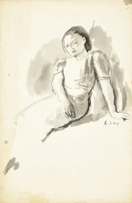  Szőnyi István - Ülő nő, 1938 