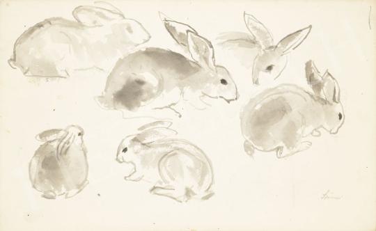 For sale  Szőnyi, István - Rabbits, late 1940s  's painting