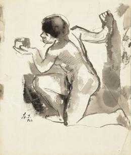  Szőnyi, István - Kneeling Nude, 1922  