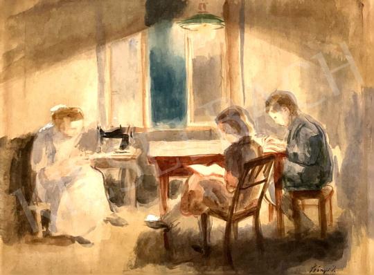 Eladó  Szőnyi István - Otthon (Együtt a család), 1935 körül  festménye