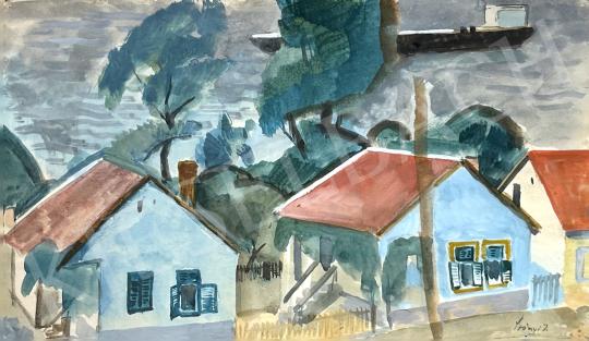  Szőnyi, István - Danube-front street, circa 1940  painting