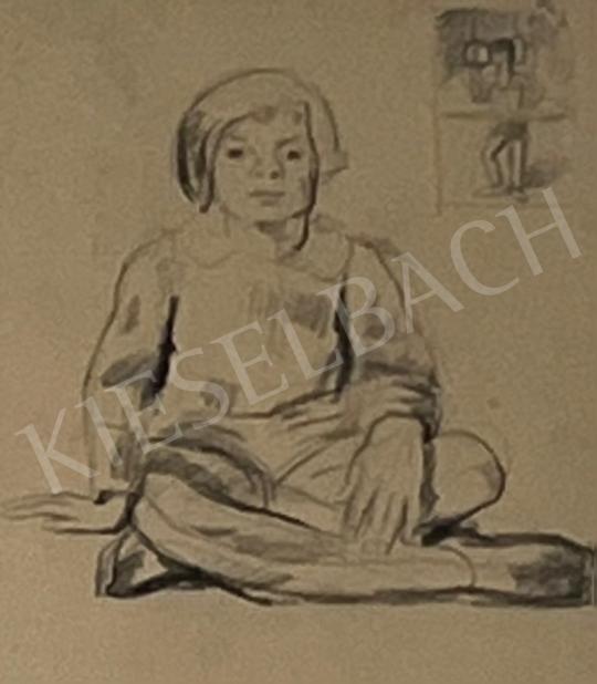 Eladó  Szőnyi István - Ülő kislány (Zsuzsi), 1930  festménye