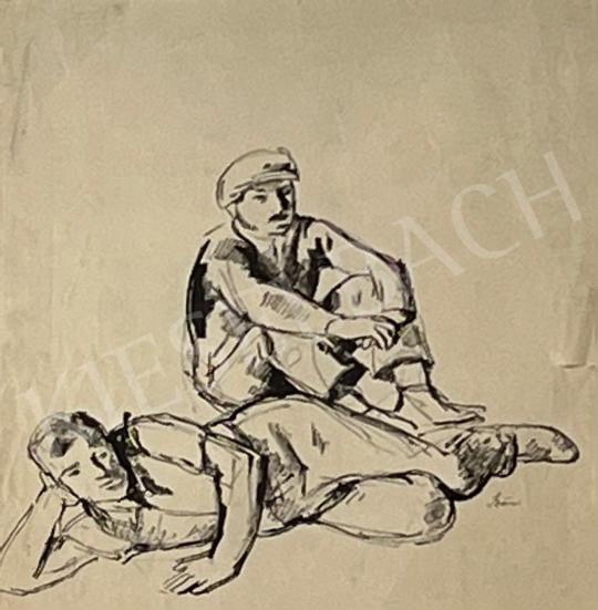 For sale  Szőnyi, István - Men, circa 1955  's painting