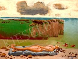 Breznay, József - Beaching female nude 