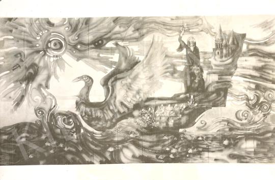  Szász, Endre - Dreamscape against the backdrop of the Fisherman's Bastion painting