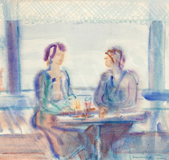  Márffy, Ödön - Csinszka and her Friend in the Café, c. 1928 | 73rd Winter Auction auction / 5 Lot
