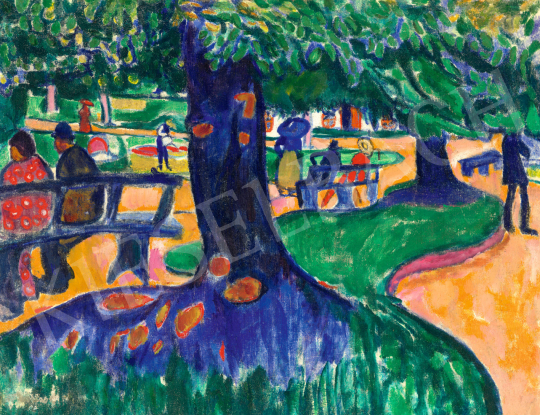  Czóbel, Béla - Park Scene (Nagybánya), 1906 | 73rd Winter Auction auction / 52 Lot