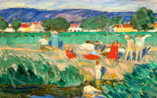  Vaszary, János - Bathers at the Lake (Tata), 1909 | 73rd Winter Auction auction / 62 Lot