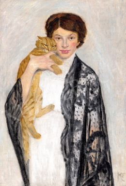 Konstantin, Frida - Self-Portrait with a Cat, 1910s 