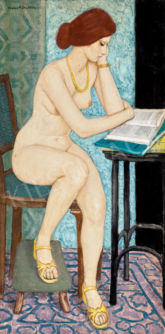  Czene, Béla jr. - Girl Reading in a Pearl Necklace, 1976 | 73rd Winter Auction auction / 72 Lot