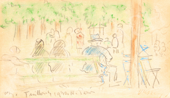  Vaszary, János - Park in Paris (Jardin des Tuilleries), 1930 | 73rd Winter Auction auction / 75 Lot