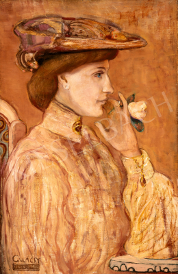  Gulácsy, Lajos - Woman with Rose, 1904 