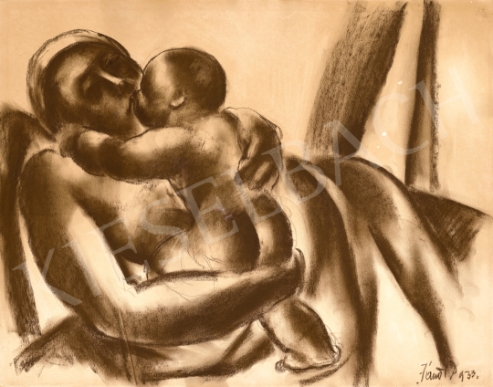  Jándi Dávid - Anyai szeretet, 1933 | 73. Téli aukció aukció / 100 tétel
