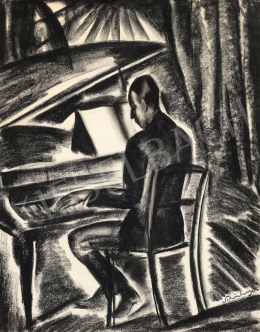  Schönberger Armand - Zongorázó férfi, 1930 körül 