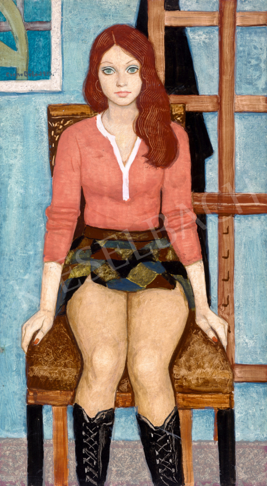  Czene, Béla jr. - Young Girl in Mini Skirt, 1973 | 73rd Winter Auction auction / 110 Lot