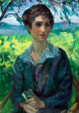  Kernstok, Károly - Young Girl in Nature 