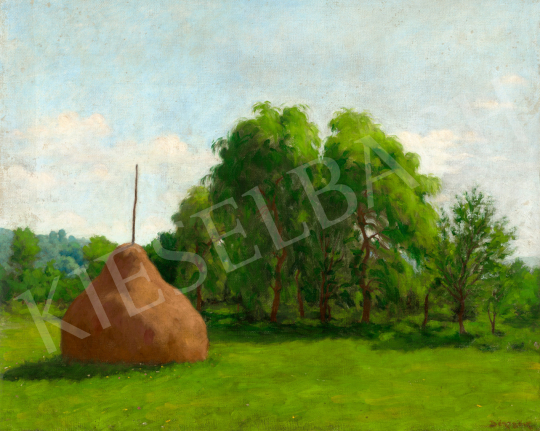  Börtsök, Samu - Nagybánya Landscape with Haystack | 73rd Winter Auction auction / 150 Lot