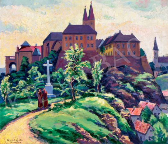 Conrád Gyula - Veszprémi várnegyed, 1920 körül | 73. Téli aukció aukció / 162 tétel