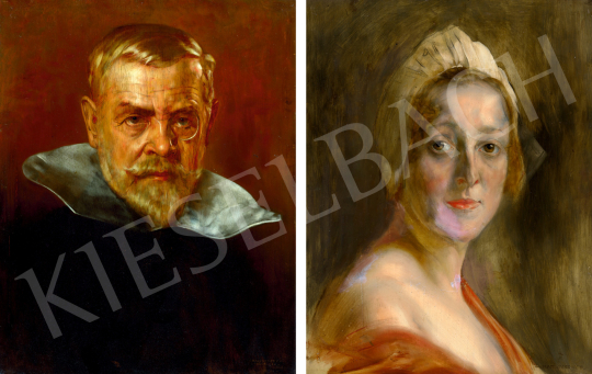  Karlovszky Bertalan - Karlovszky Bertalan és felesége portréja, 1931 | 73. Téli aukció aukció / 192 tétel