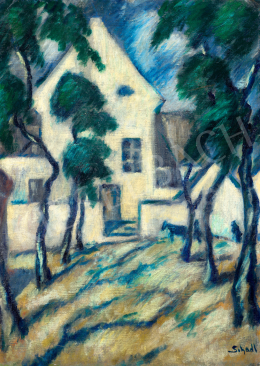 Schadl János - Ház fákkal, 1920-as évek 