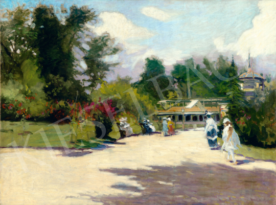  Berkes, Antal - Spring Walk in City Park, 1915 | 73rd Winter Auction auction / 153 Lot